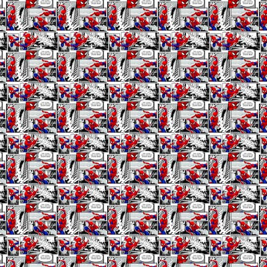 Marvel® Packed Spider-Man Comic Cotton Fabric